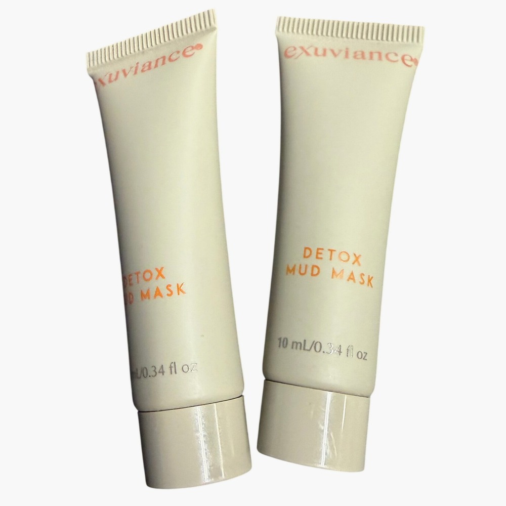Exuviance Detox Mud Mask Travel Size 10ml 0.34 fl oz Lot of 2 Charcoal Clay Mask
